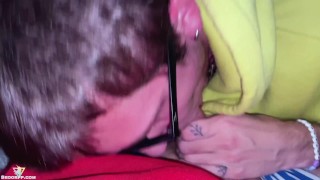 POV Boyfriend in Glasses Deep Sucking My Cock after College